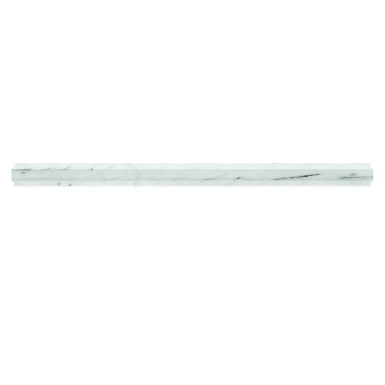 Bianco Carrara Marble Nova Pencil Liner Honed | Tile Club | Position1