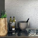 Bianco Carrara Penny Round Honed Marble Tile | Tile Club