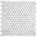 White Marble Penny Round Mosaic Tile