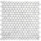 White Marble Penny Round Mosaic Tile