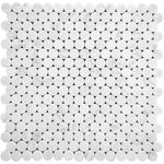 White Marble Penny Round Mosaic Tile