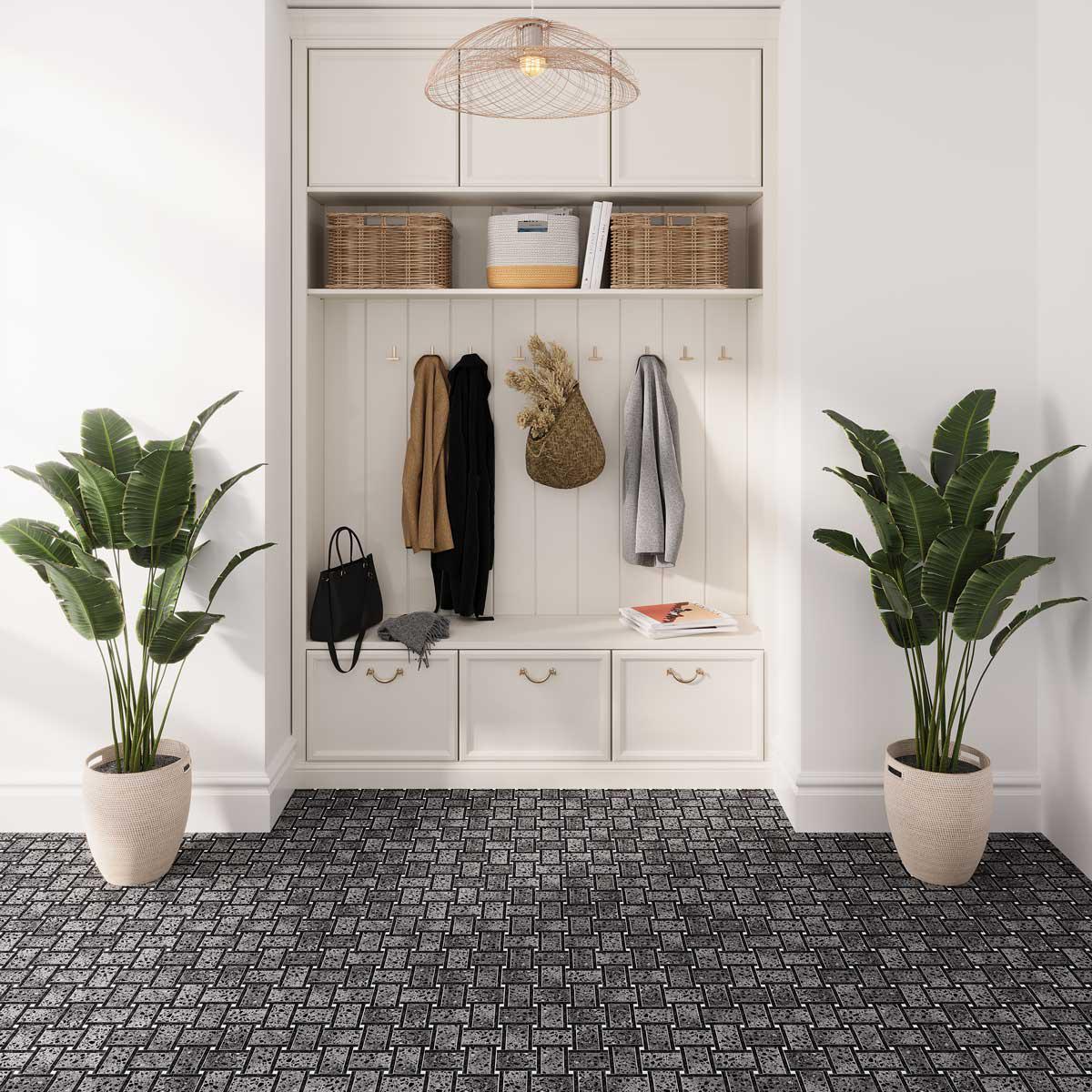 Terrazzo Basket Weave floor tiles