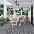 Black and Gray Terrazzo Hexagon Mosaic Tile | Tile Club