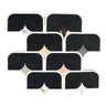 Black Stadium and Multicolor Stars Marble Mosaic Tile