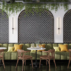 Black Stadium and Multicolor Stars Marble Mosaic Tile | Tile Club