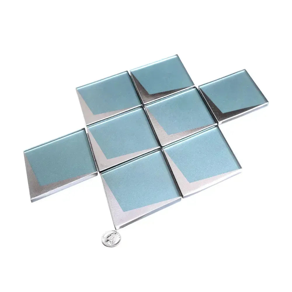 Blue Frost Diamond Glass Mosaic Tile | Tile Club