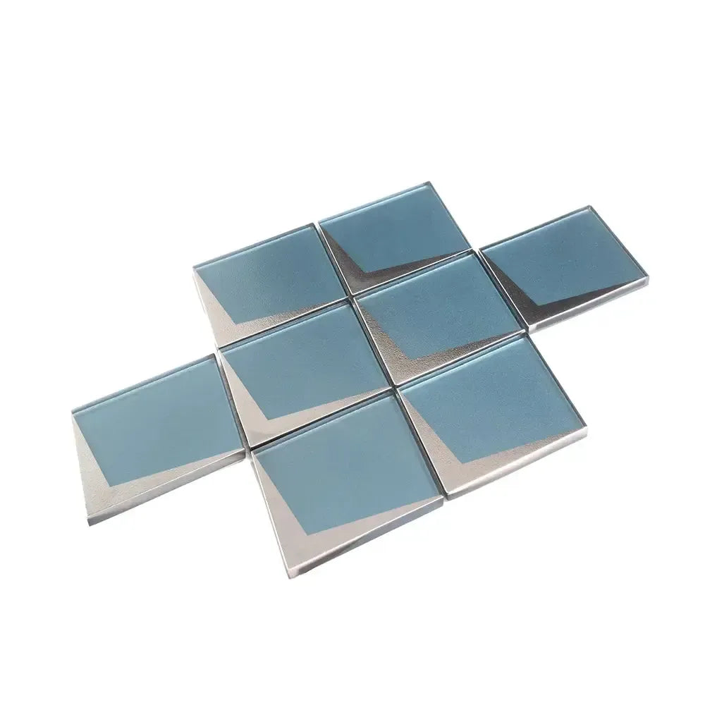 Blue Frost Diamond Glass Mosaic Tile | Tile Club