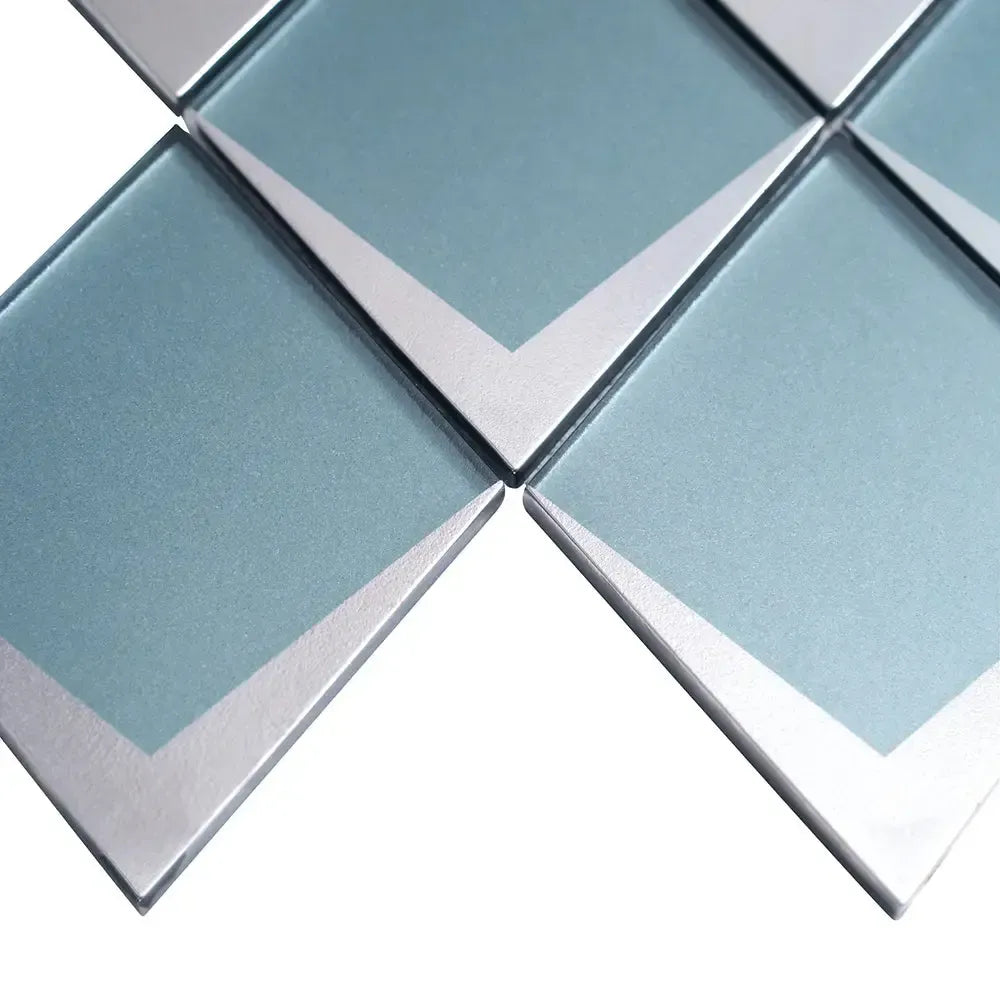 Blue Frost Diamond Glass Mosaic Tile | Tile Club