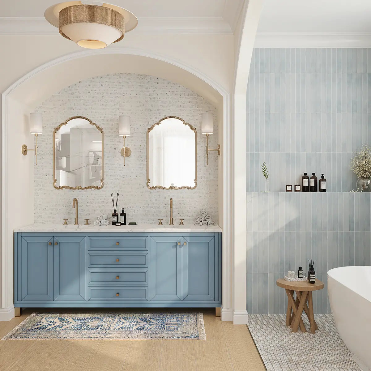 Alata Blue Porcelain Subway Tile 2x16 | Tile Club