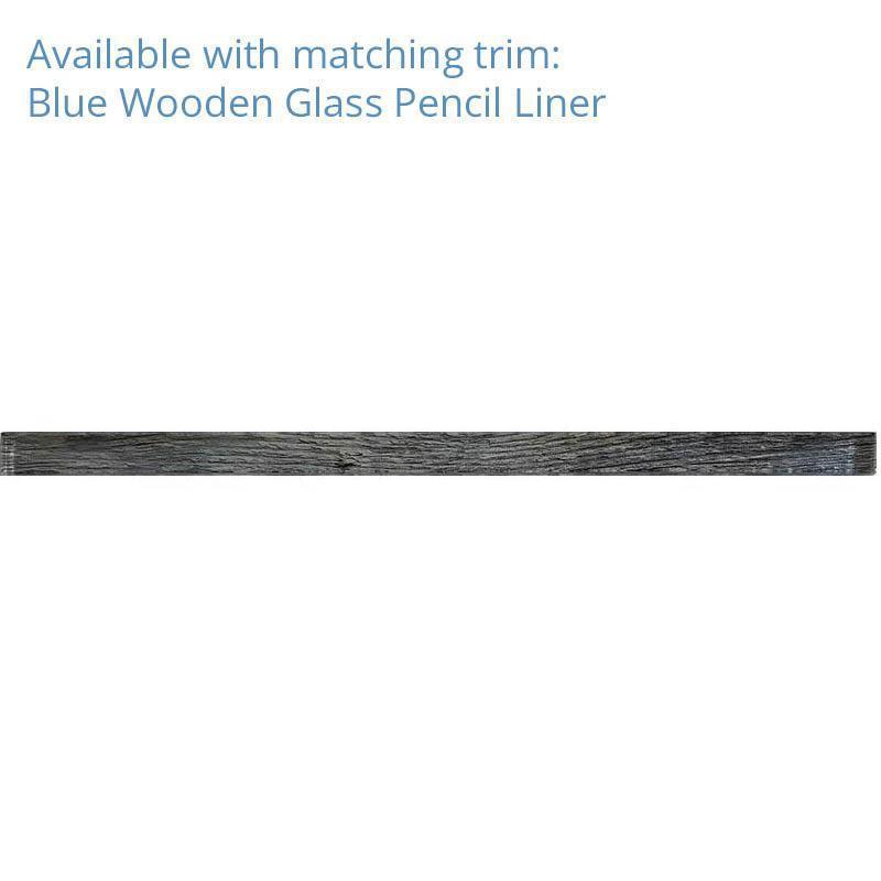 Blue Wooden Glass Subway Mosaic Tile | Tile Club