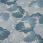 Bluma Gingko Blue Etched Marble Mosaic