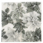 Bluma Floral Green Etched Marble Mosaic | Tile Club