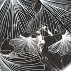 Bluma Gingko Black Etched Marble Mosaic | Tile Club
