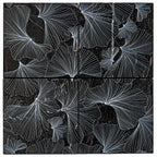 Bluma Gingko Black Etched Marble Mosaic | Tile Club