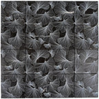 Bluma Gingko Black Etched Marble Mosaic | Tile Club
