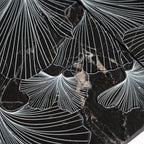 Bluma Gingko Black Etched Marble Mosaic | Tile Club