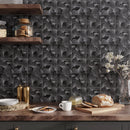 Bluma Gingko Black Etched Marble Mosaic | Tile Club