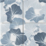 Bluma Gingko Blue Etched Marble Mosaic