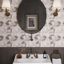 Bluma Gingko Taupe Etched Marble Mosaic | Tile Club