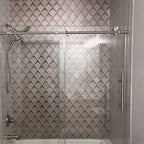 Blush Frost Diamond Glass Mosaic Tile | Tile Club