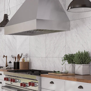 Boldara Bianco Marble Look Porcelain Tile Sample 24x24 | Tile Club
