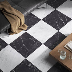 Boldara Nero Marble Look Porcelain Tile 12x12