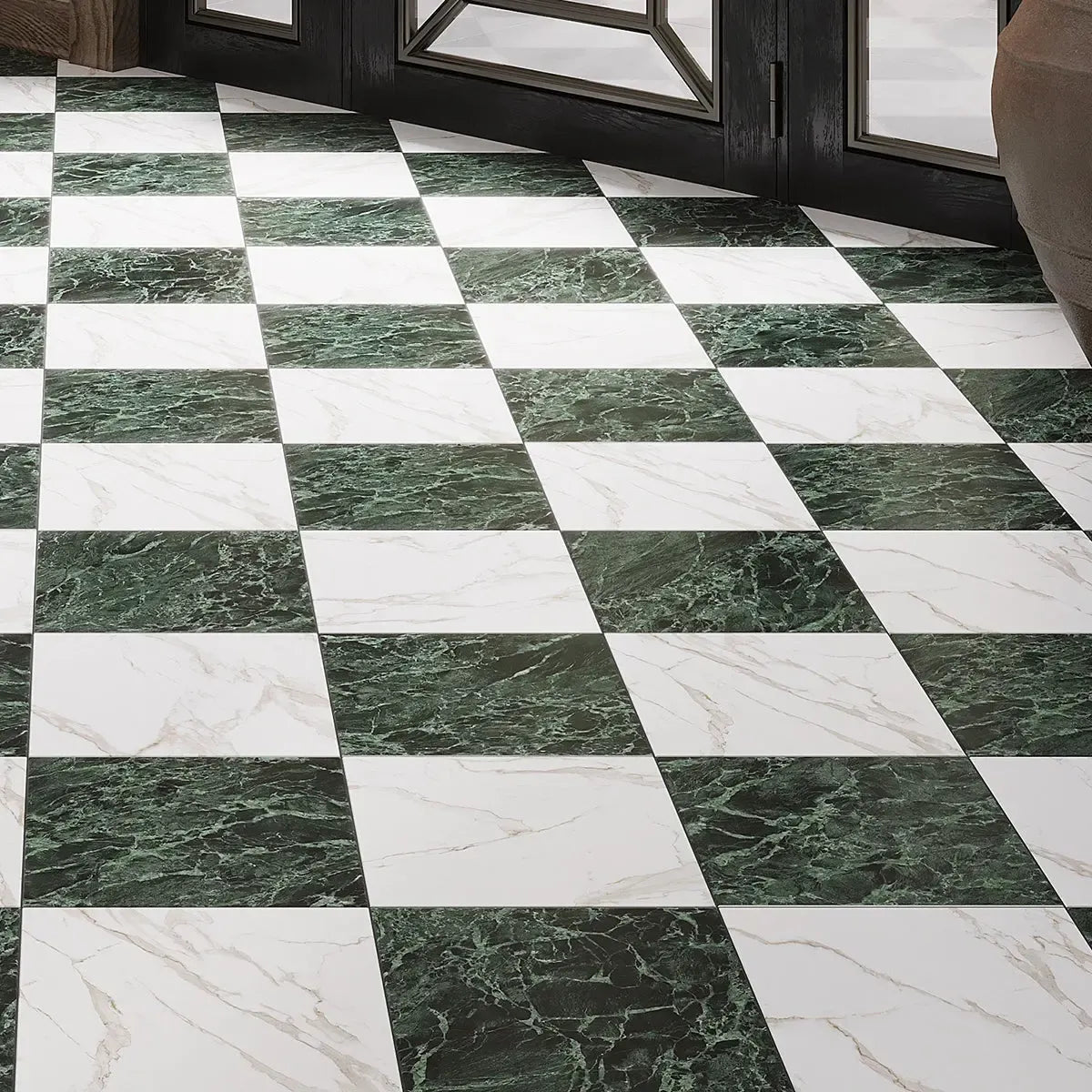 Boldara Verde Marble Look Porcelain Tile 12x12 | Tile Club