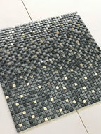 Breeze Gray Glass & Metal Mosaic Tile | Tile Club