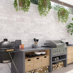 Wood look outdoor porcelain tile