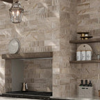 Brick Brooklyn Natural Porcelain Tile Outdoor Kitchen Facing