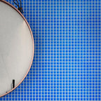 Bright Cobalt Blue Squares Glass Pool Tile | Tile Club