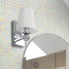 Bright Pearl Squares Glass Pool Tile | Tile Club