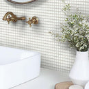 Bright White Squares Glass Pool Tile | Tile Club