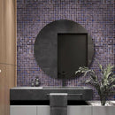 Brushed Plum Squares Glass Pool Tile Bathroom Backsplash