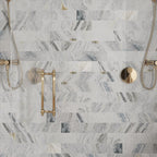 Calacatta Bluette Honed Marble Subway Tile 4x12 | Tile Club