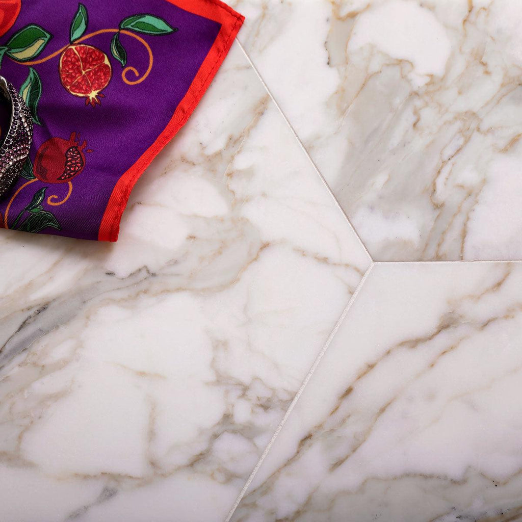 10" Calacatta Gold Hexagon Tile Honed