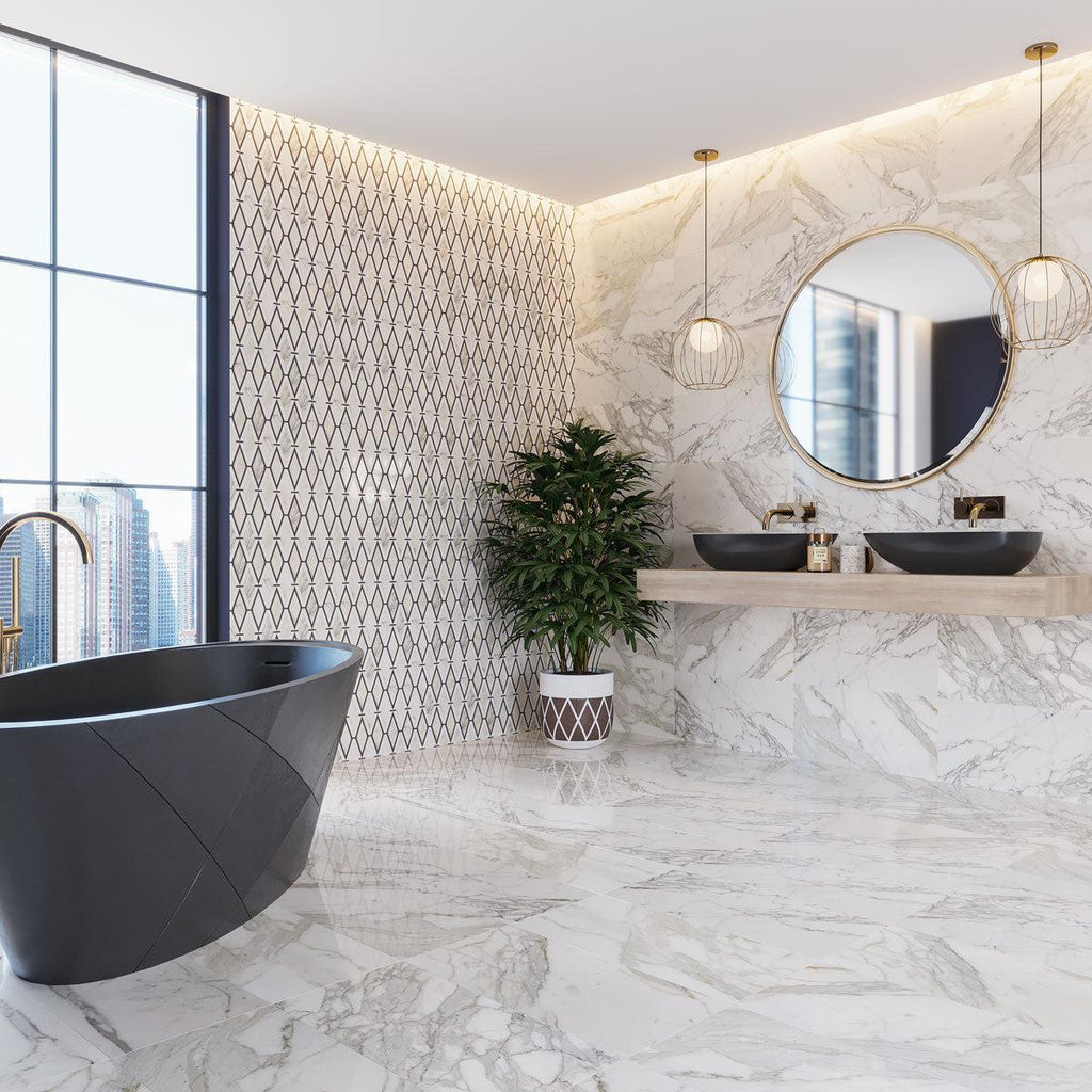 Calacatta Gold 12X24 Polished Marble Tile | Tile Club