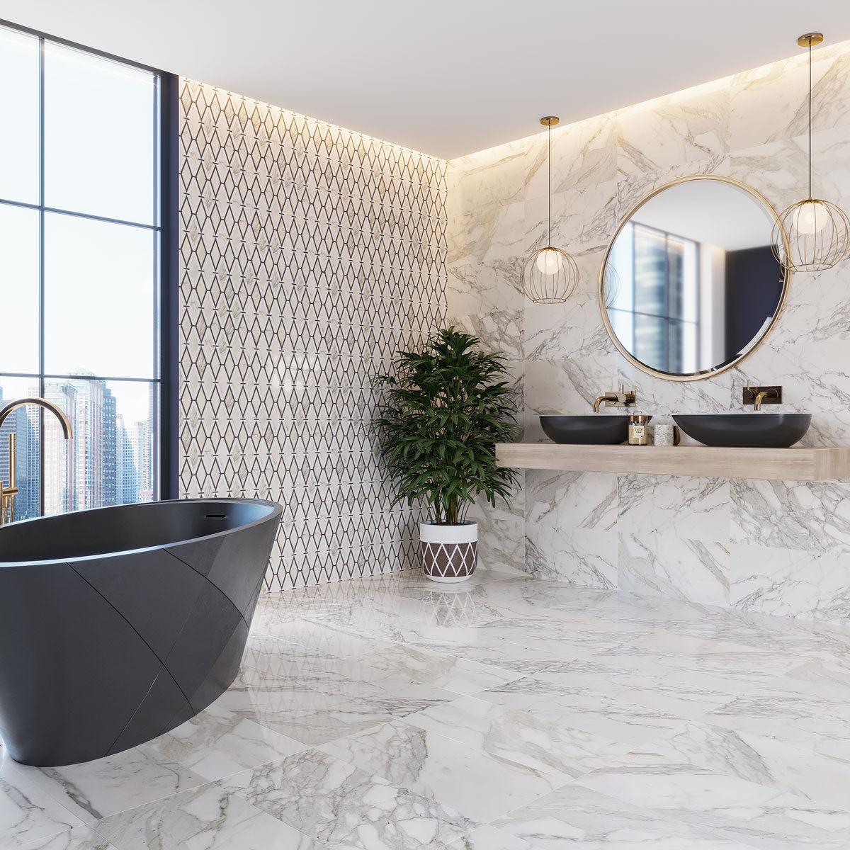 Calacatta Gold 12X24 Polished Marble Tile | Tile Club