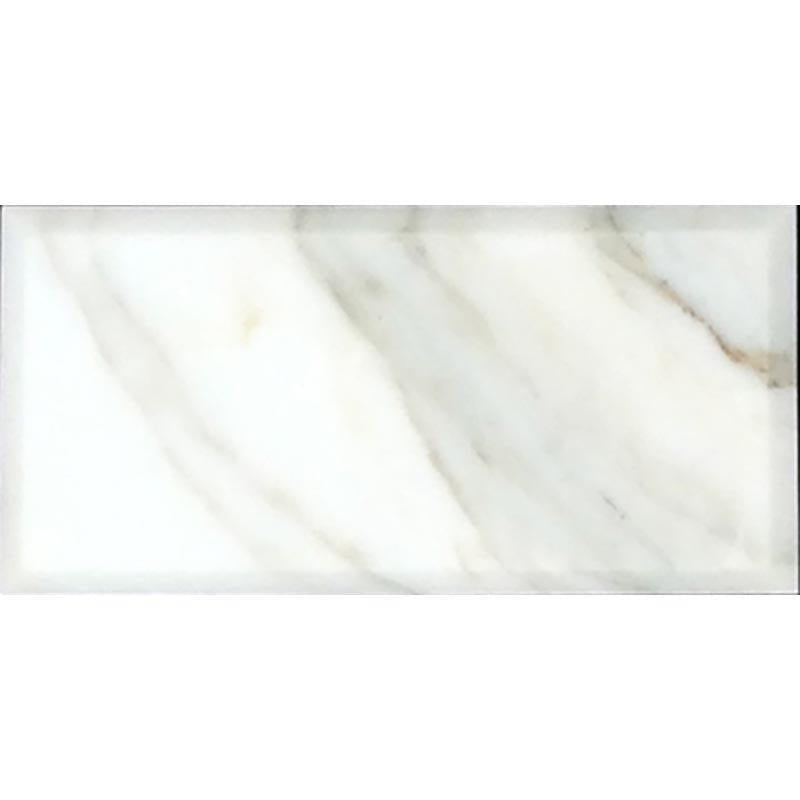 Calacatta Gold 3X6 Beveled Marble Tile | Tile Club | Position1