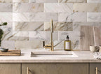 Calacatta Gold Polished Marble Subway Tile 4X12 | Tile Club
