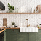 Calacatta Gold Leaves Marble Mosaic Tile | Tile Club