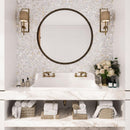 Calacatta Gold and Thassos Basket Weave Tile Mosaic | Tile Club