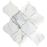 Calacatta Lantern Marble Mosaic Tile | Carrara Calacatta Pattern Tile Club