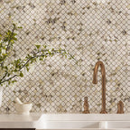 Calacatta Monet Petite Lantern Marble Mosaic Tile | Tile Club