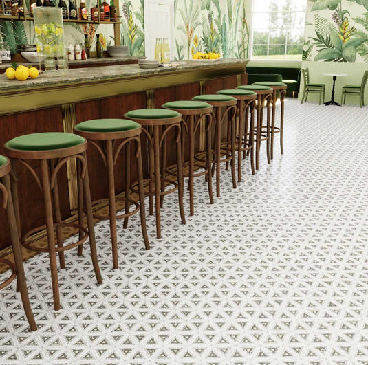 Calacatta & Terrazzo Kaleidoscope Star Marble Mosaic Tile | Tile Club