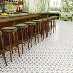 Calacatta & Terrazzo Kaleidoscope Star Marble Mosaic Tile | Tile Club