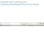 1X3" Calacatta Marble Honed Herringbone Mosaic Tile | Tile Club