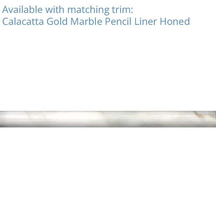 10" Calacatta Gold Marble Hexagon Tile Honed | Tile Club