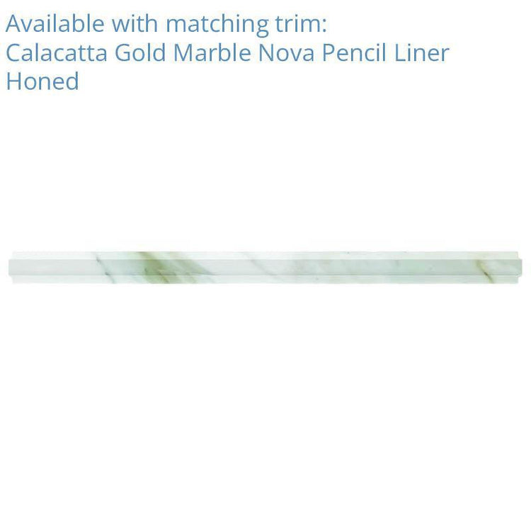 Calacatta Gold 3X6 Honed Marble Subway Tile | Tile Club
