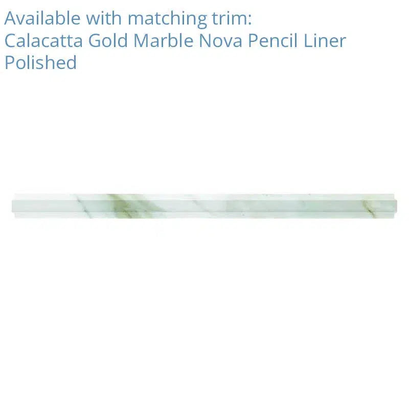 Calacatta Gold Arabesque Marble Mosaic Tile | Tile Club